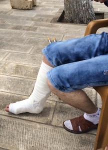 One of the young men shot by Israeli soldiers during the Passover visit to the heritage sites in Sabastiya by hundreds of Israeli tourists.