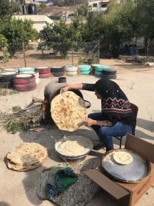 This taboon was set up in the playground for the day: when some of us visited Sabastiya last year, the Head Teacher told us she very much wanted to improve this area for the girls to enjoy. This is something that maybe HAFSA can help with ……one of our members may be visiting Sabastiya later in November and will certainly want to visit the school.
